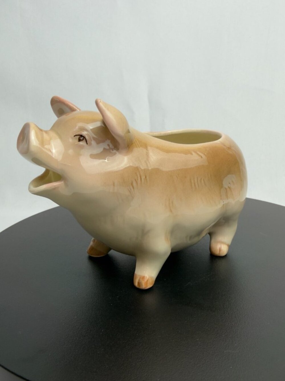 Otagiri 1982 Ceramic Pig Planter Vintage Japan Pottery Small Animal Planter